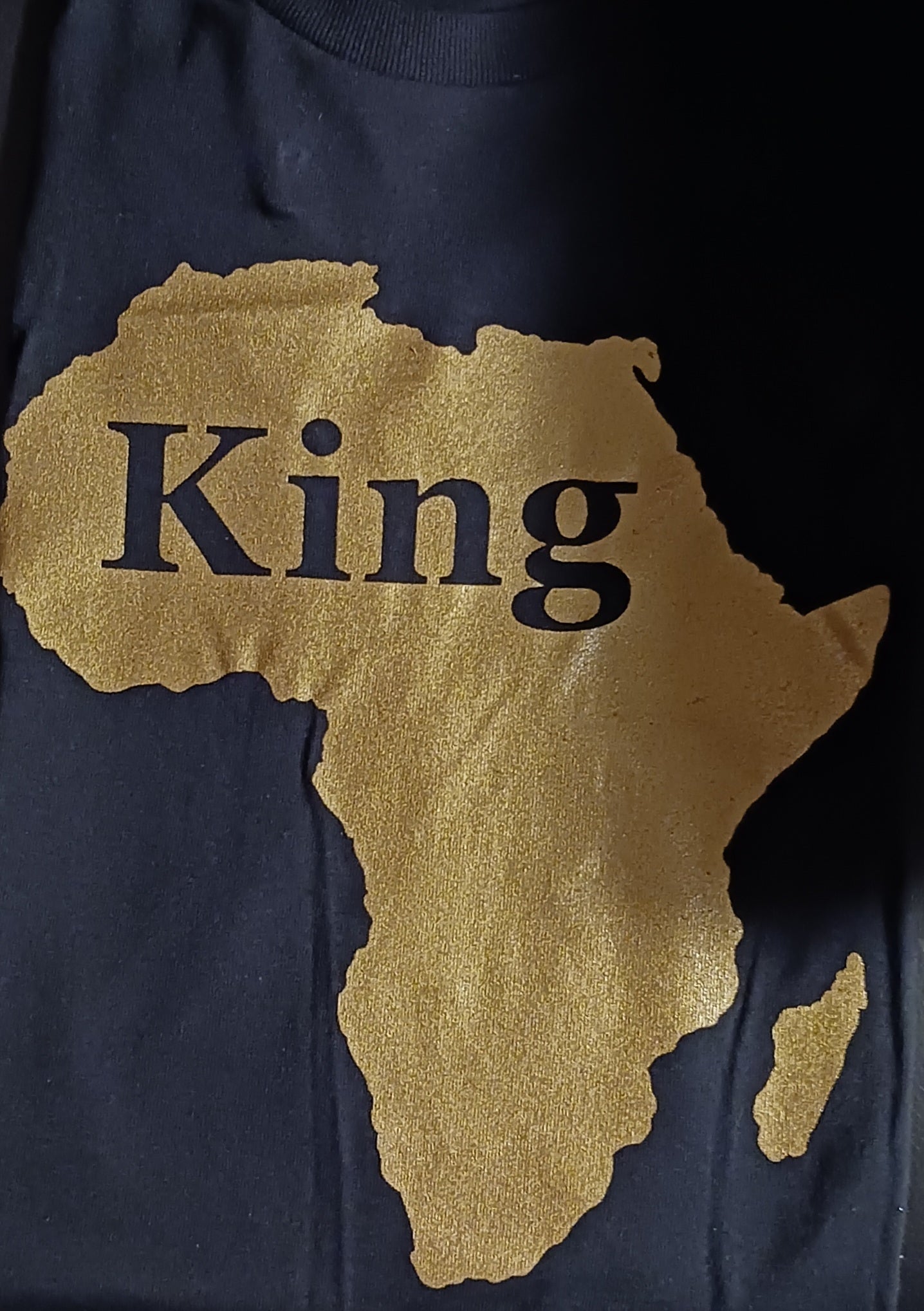 King TShirt ( Black&Gold Print)