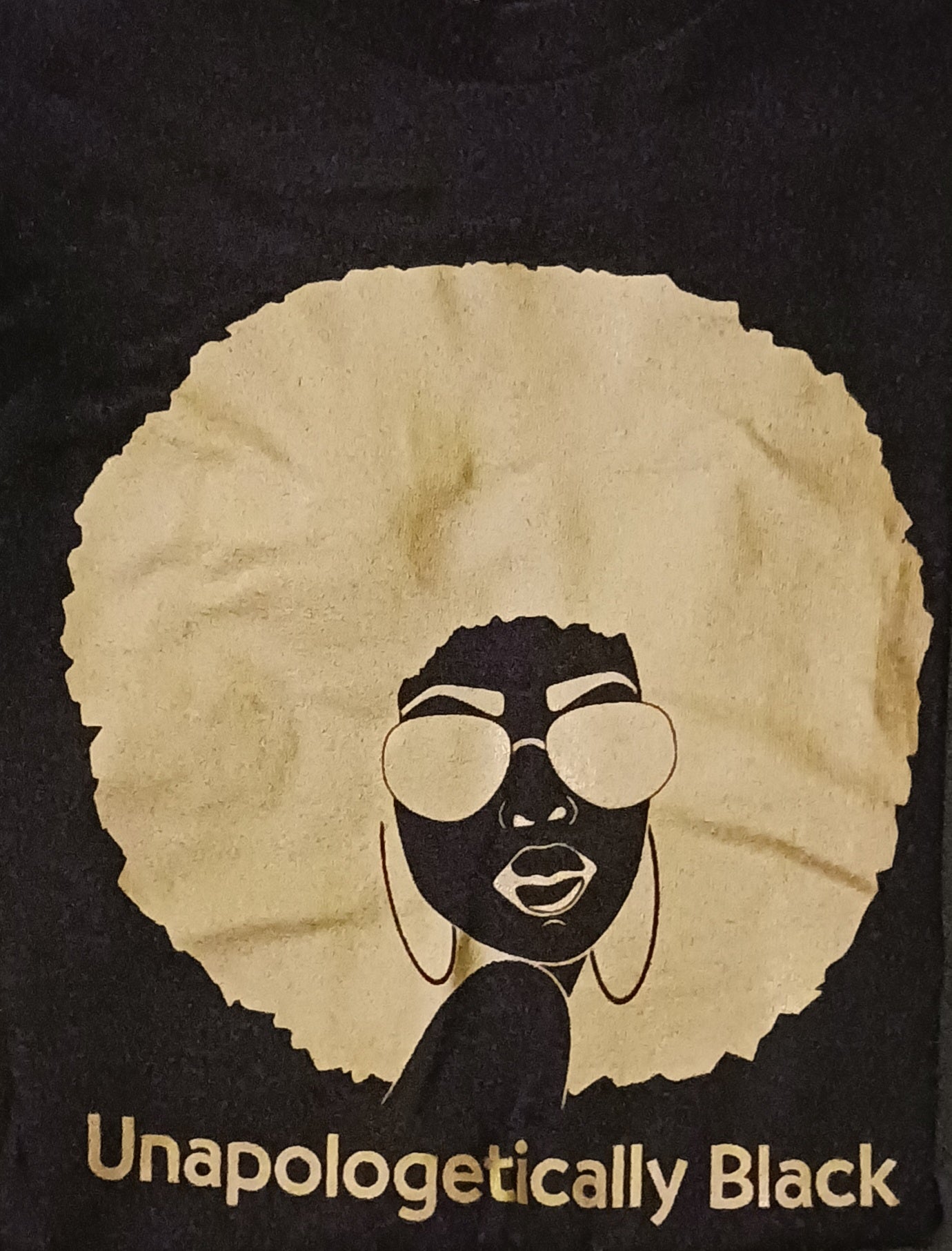 Unapologetically Black TShirt (Black & Gold Print)