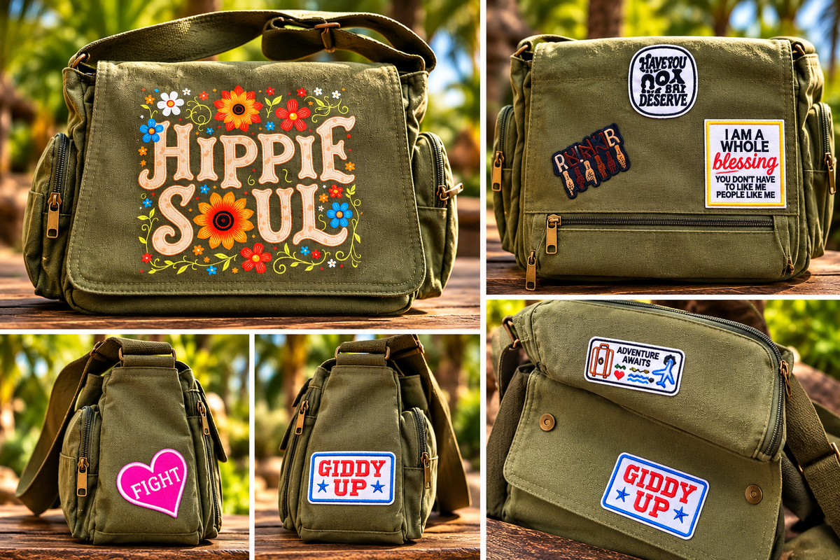 Hippie Soul Upcycled Messenger Bag