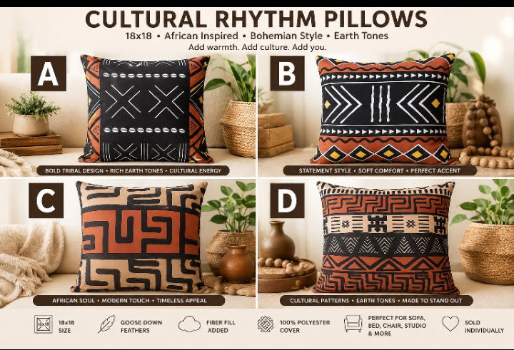 Cultural Rhythm Decorative Pillows