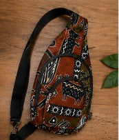 Heritage Ghana Print Crossbody Sling Bag