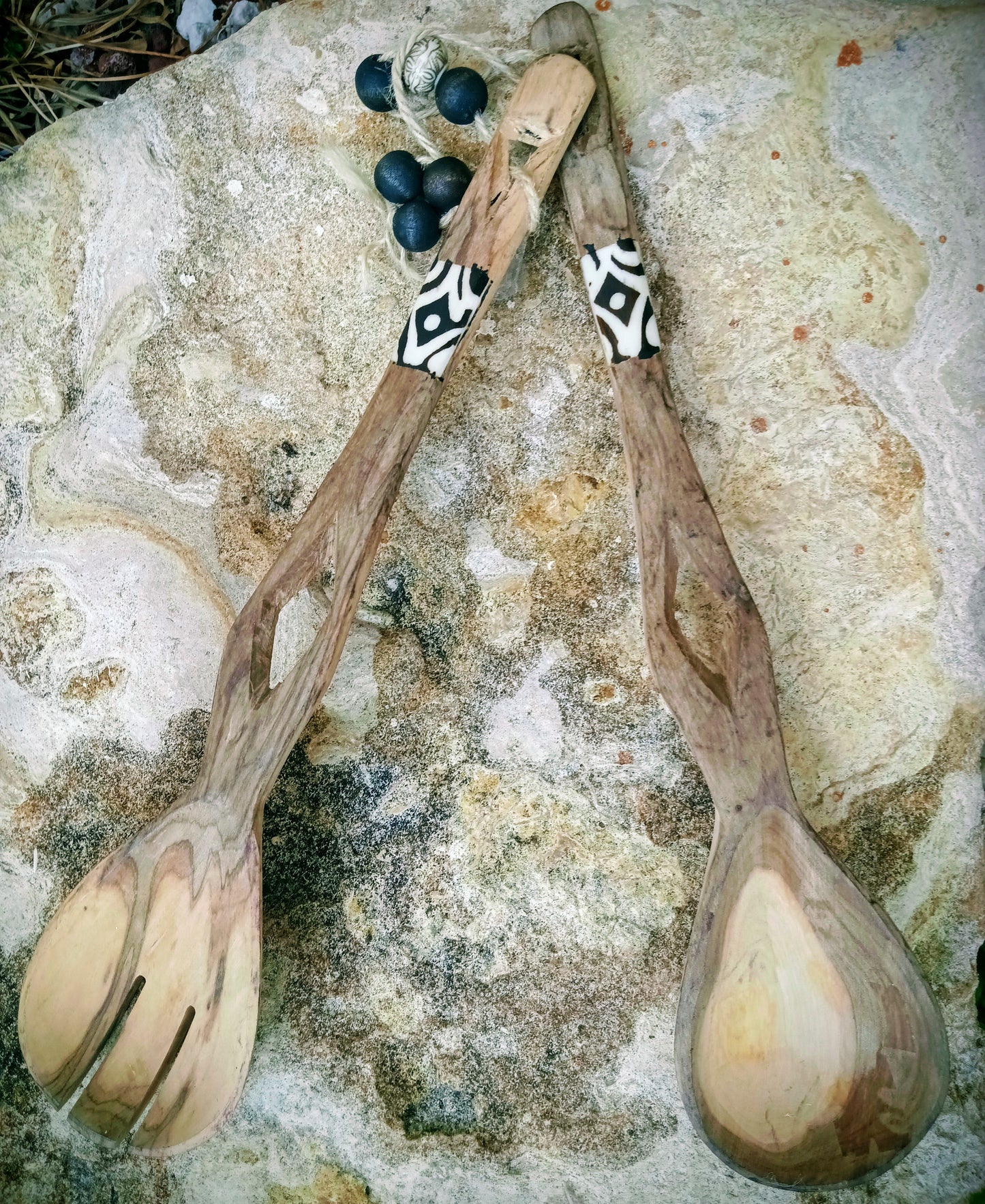 13"Handcrafted African Wooden Décor Statement Set