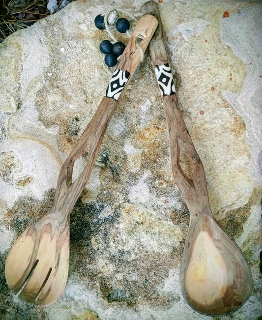 13"Handcrafted African Wooden Décor Statement Set