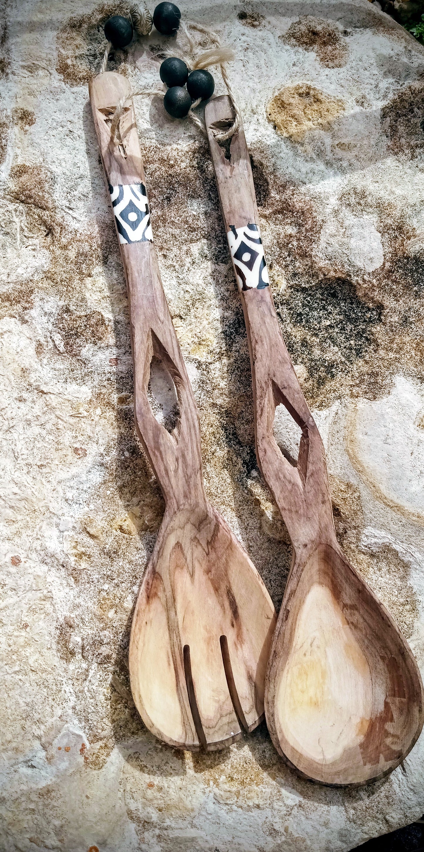 13"Handcrafted African Wooden Décor Statement Set