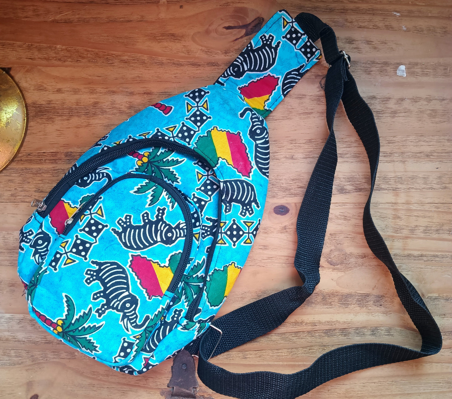 Heritage Ghana Print Crossbody Sling Bag