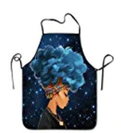 Black Girl Apron with Pockets. 